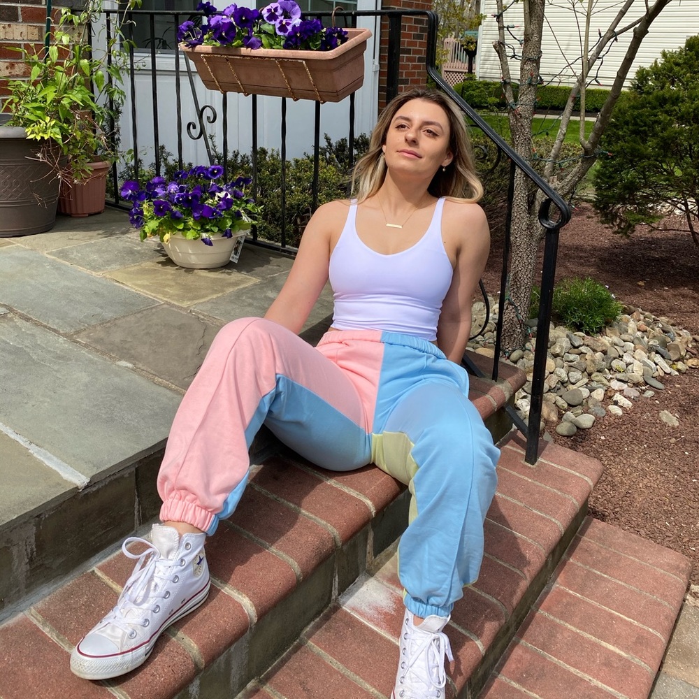 Multi colored joggers